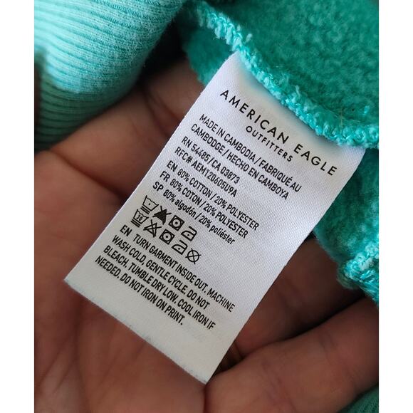 American Eagle Sm Vintage Look 1977 Mountain Pine Tree Sweater Oversized - Picture 5 of 8